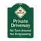 Signmission Designer Series-No Turn Around Or Trespassing With No Outlet Symbol, 24" H, G-1824-9945 A-DES-G-1824-9945 - alternate 1